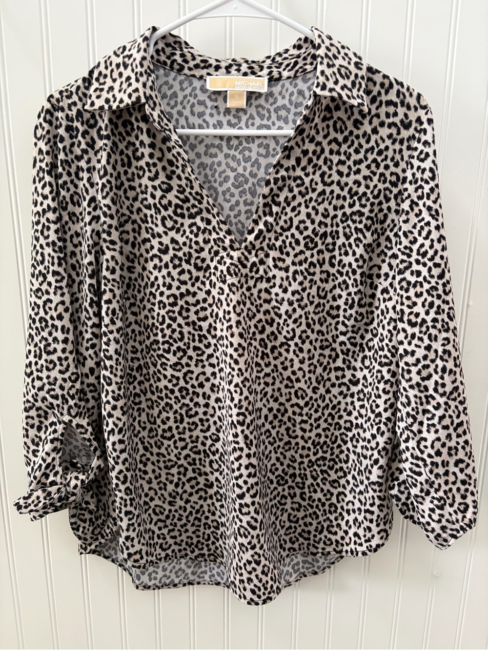 Michael Kors Leopard-Print V-Neck Tunic
